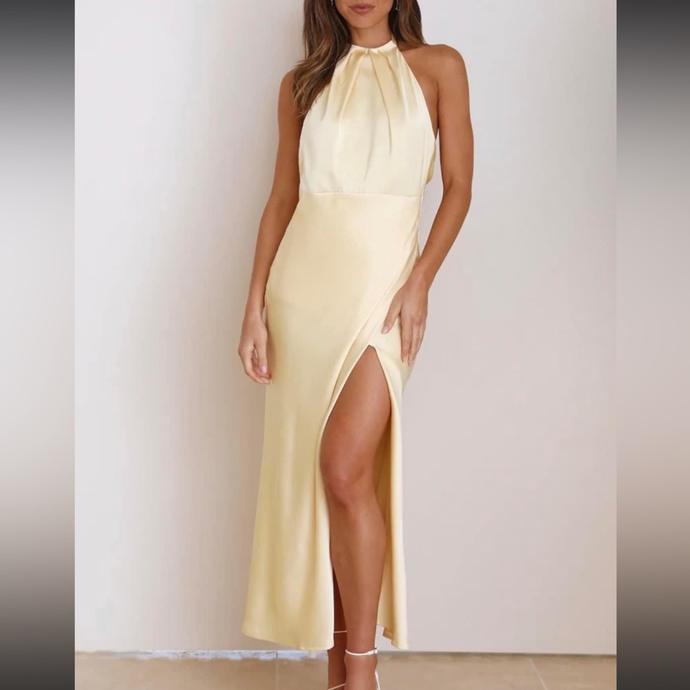 Showpo Yellow Midi Dress